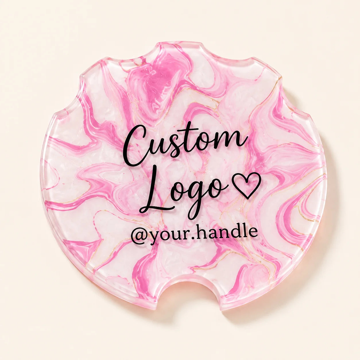 Custom Acrylic Nailfie Disc Personalized Logo Text Nail Photo Prop For Nail Technician Salon Manicure Art Shooting Display Plate