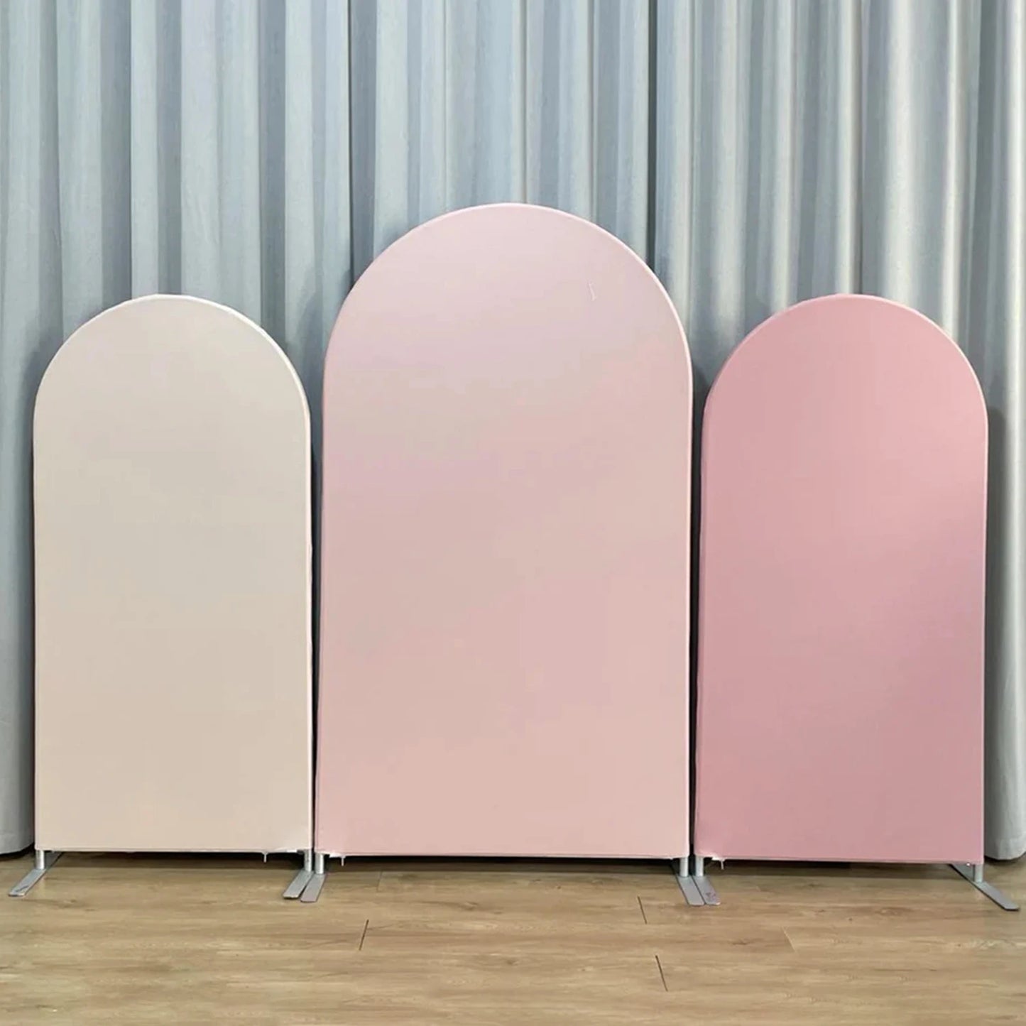 Pink Kpop Demon Hunters Arch Backdrop Cover Spandex Fabric for Girl Birthday Party Photo Booth Studio Decoration Supplies