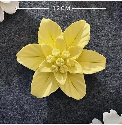 1pcs Home Decoration Living culture ceramic flower 3D wall decoration handicraft living room bedroom wall TV hanging behind wall