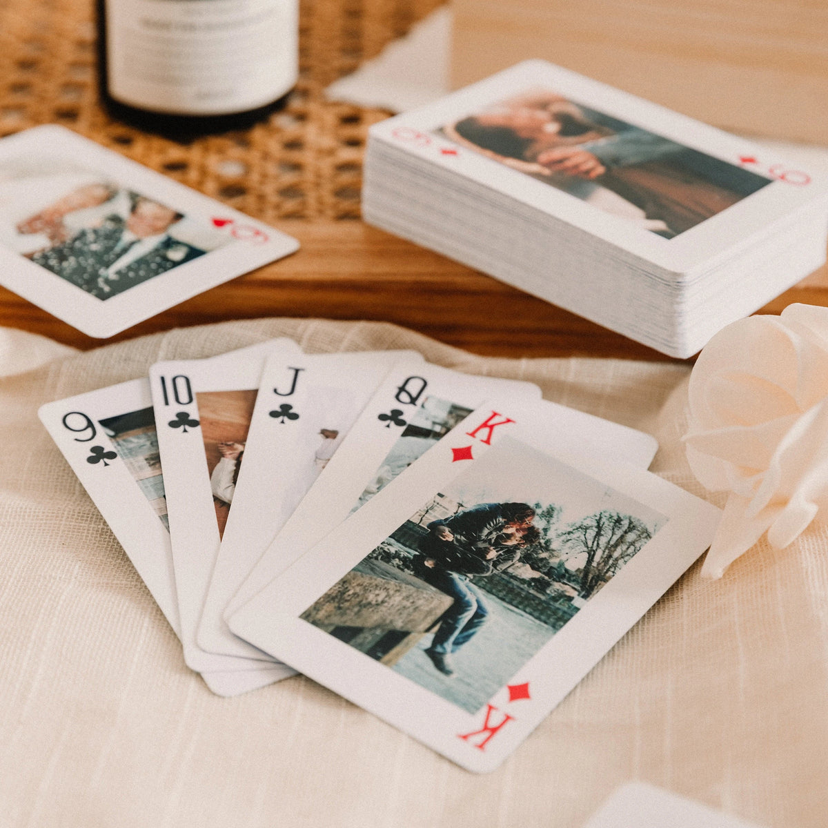 Custom Photo Playing Cards Personalized Pet Dog Cat Picture Poker Deck Anniversary Wedding Couple Family Friends Memorial Gift