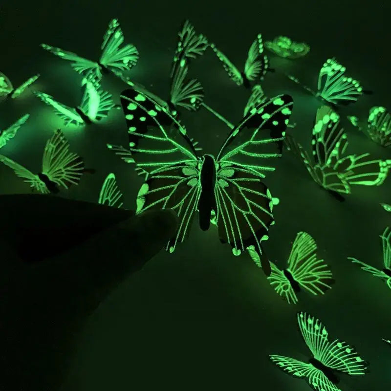 3D Luminous Butterfly Creative Wall Sticker for Home Decorations DIY Gift