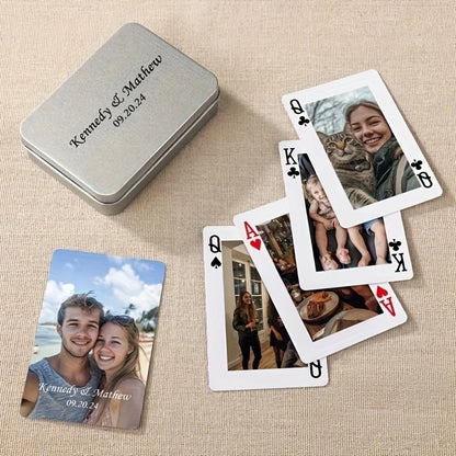 Custom Photo Playing Cards Personalized Pet Dog Cat Picture Poker Deck Anniversary Wedding Couple Family Friends Memorial Gift