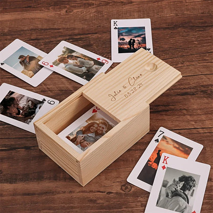 Custom Photo Playing Cards Personalized Pet Dog Cat Picture Poker Deck Anniversary Wedding Couple Family Friends Memorial Gift
