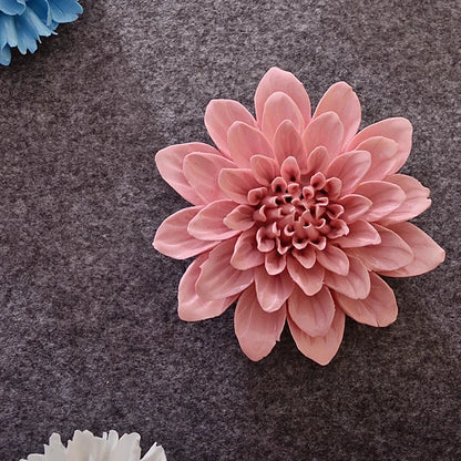 1pcs Home Decoration Living culture ceramic flower 3D wall decoration handicraft living room bedroom wall TV hanging behind wall