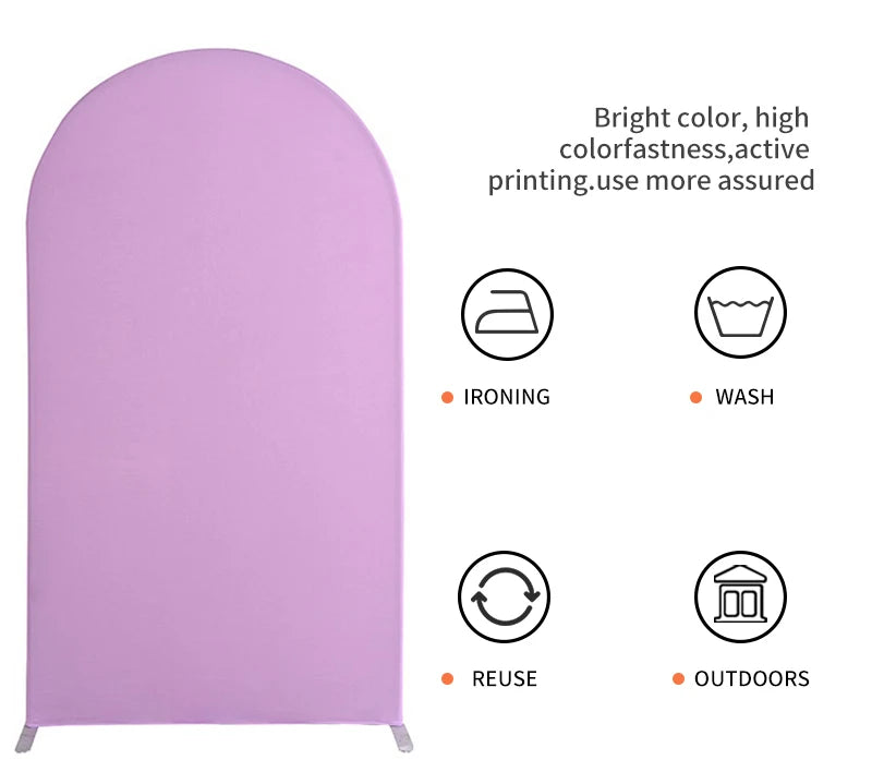 Pink Kpop Demon Hunters Arch Backdrop Cover Spandex Fabric for Girl Birthday Party Photo Booth Studio Decoration Supplies