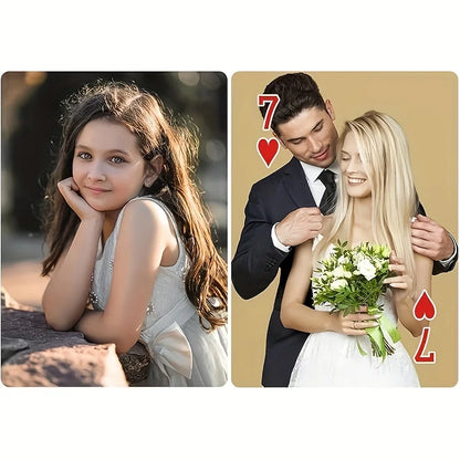 Custom Photo Playing Cards Personalized Pet Dog Cat Picture Poker Deck Anniversary Wedding Couple Family Friends Memorial Gift