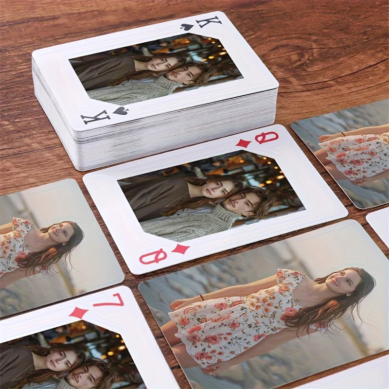 Custom Photo Playing Cards Personalized Pet Dog Cat Picture Poker Deck Anniversary Wedding Couple Family Friends Memorial Gift