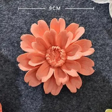 1pcs Home Decoration Living culture ceramic flower 3D wall decoration handicraft living room bedroom wall TV hanging behind wall
