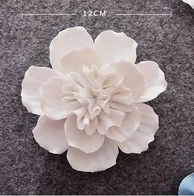1pcs Home Decoration Living culture ceramic flower 3D wall decoration handicraft living room bedroom wall TV hanging behind wall