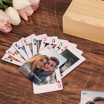 Custom Photo Playing Cards Personalized Pet Dog Cat Picture Poker Deck Anniversary Wedding Couple Family Friends Memorial Gift