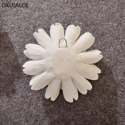 1pcs Home Decoration Living culture ceramic flower 3D wall decoration handicraft living room bedroom wall TV hanging behind wall