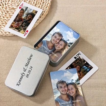 Custom Photo Playing Cards Personalized Pet Dog Cat Picture Poker Deck Anniversary Wedding Couple Family Friends Memorial Gift