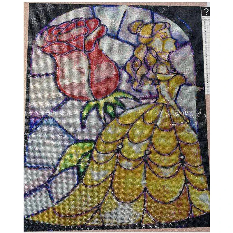 WYZDP 100% Fairy Dust Diamond Painting Landscape Square Diamond embroidery Flower Wall Art Stitch Diamond Art Full Crystal Decor
