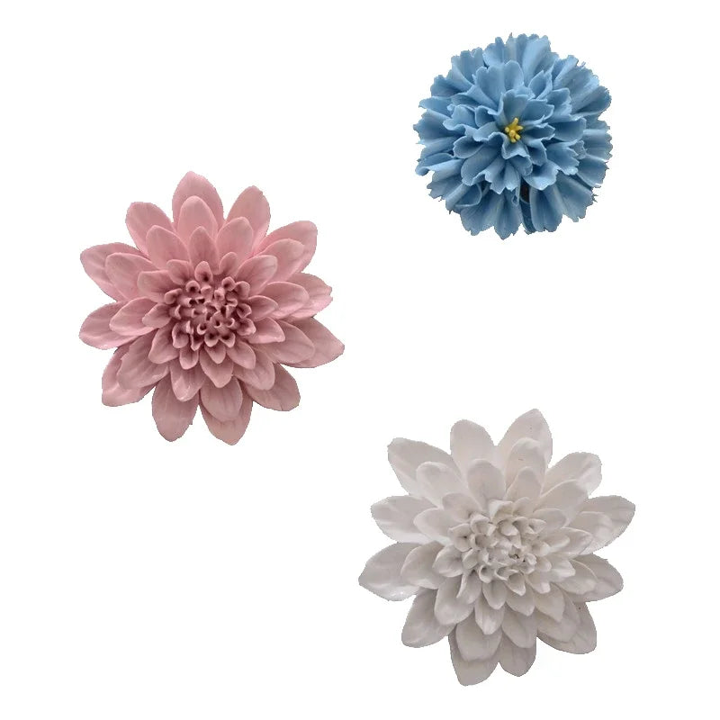1pcs Home Decoration Living culture ceramic flower 3D wall decoration handicraft living room bedroom wall TV hanging behind wall