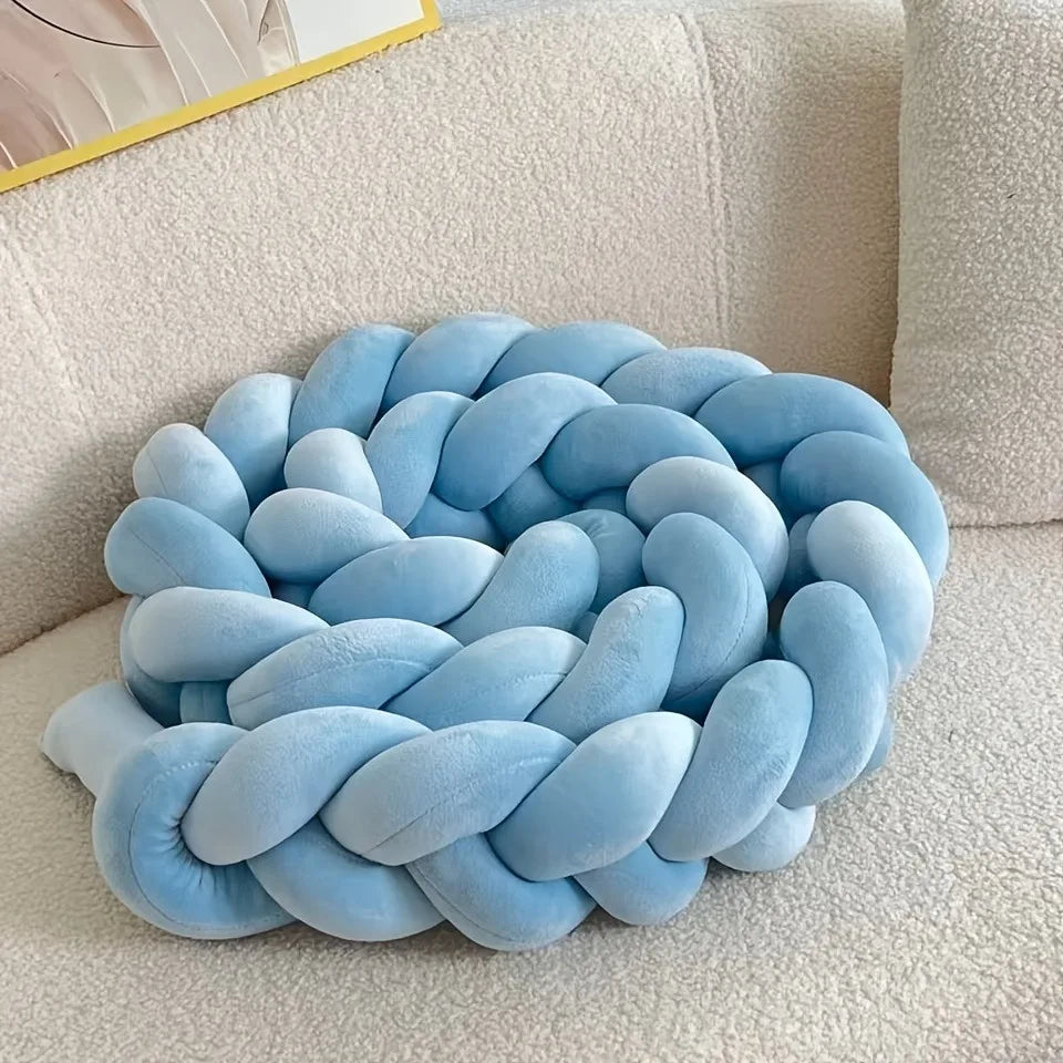 1pc Handwoven Geometric Quilt-Stitched Floor Cushion Bedside Pillow Minimalist Hand-Tied Suitable for Living Room Office Car Bed