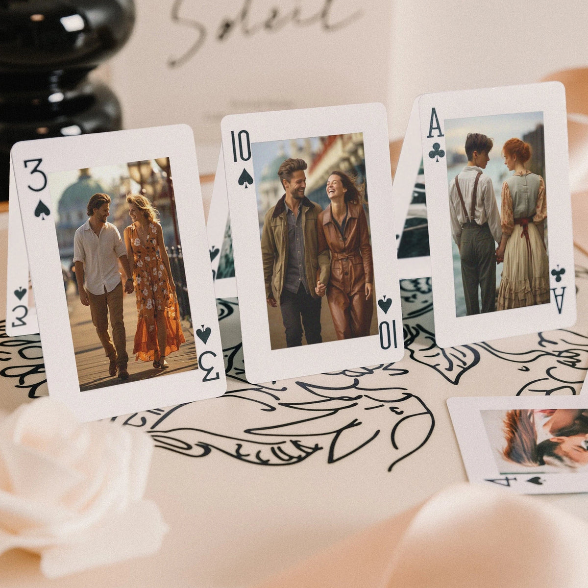 Custom Photo Playing Cards Personalized Pet Dog Cat Picture Poker Deck Anniversary Wedding Couple Family Friends Memorial Gift