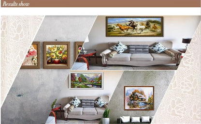 WYZDP 100% Fairy Dust Diamond Painting Landscape Square Diamond embroidery Flower Wall Art Stitch Diamond Art Full Crystal Decor