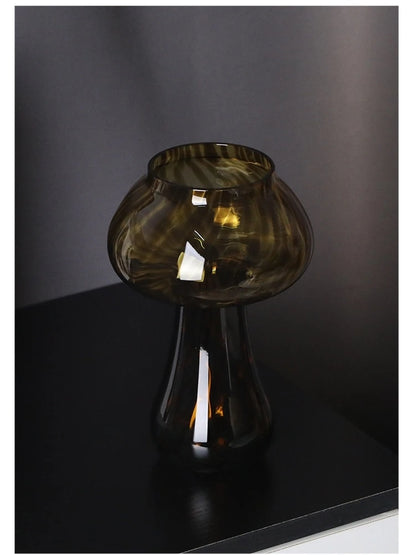 Cute Amber Leopard Mushroom Glass Cup Goblet Beauty Cocktail Cup Beverage Cup Vintage Cup Coffee Milk Glass Cup