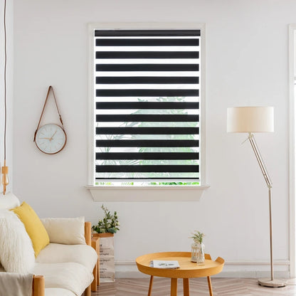 Cordless Zebra Blinds for Windows Shade Spring Shutter Day and Night Roller Blinds Window Custom Curtains for Living Room