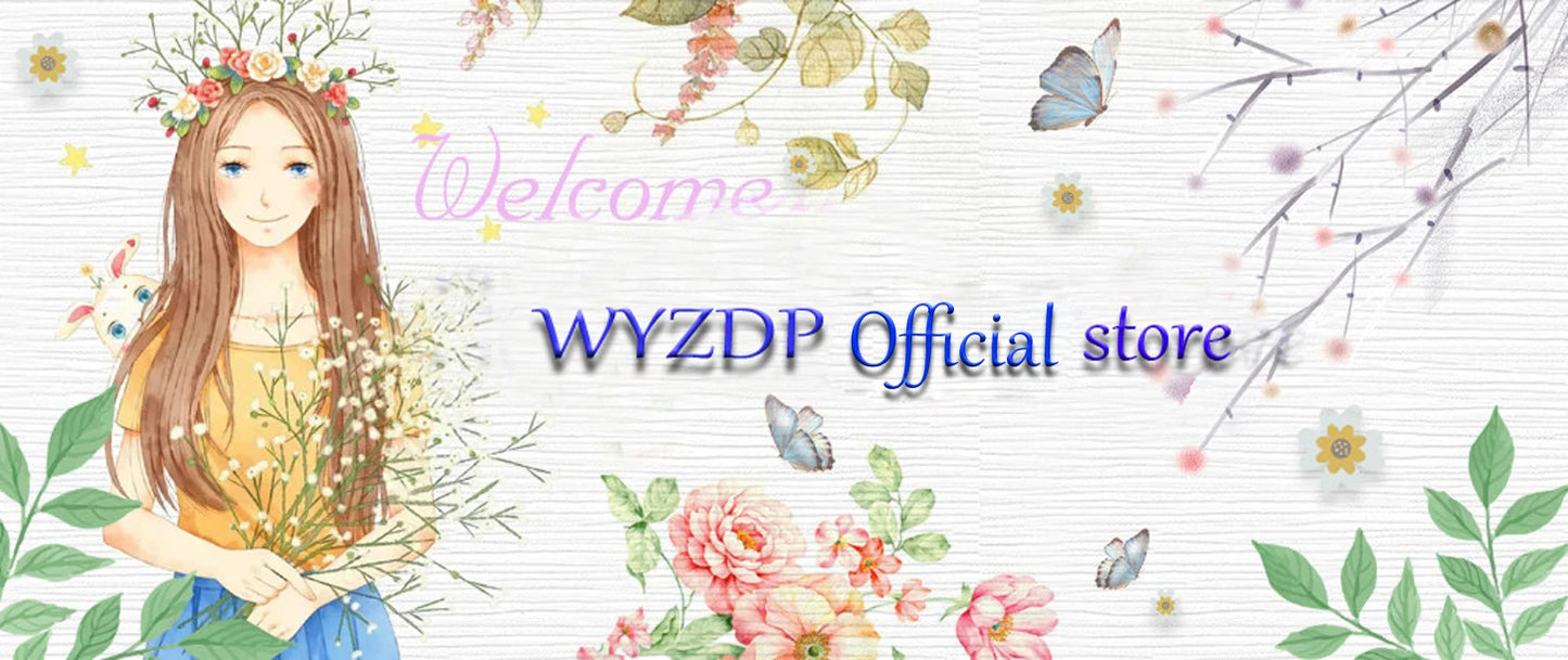 WYZDP 100% Fairy Dust Diamond Painting Landscape Square Diamond embroidery Flower Wall Art Stitch Diamond Art Full Crystal Decor
