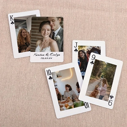 Custom Photo Playing Cards Personalized Pet Dog Cat Picture Poker Deck Anniversary Wedding Couple Family Friends Memorial Gift
