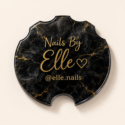 Custom Acrylic Nailfie Disc Personalized Logo Text Nail Photo Prop For Nail Technician Salon Manicure Art Shooting Display Plate