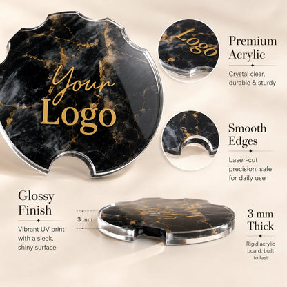 Custom Acrylic Nailfie Disc Personalized Logo Text Nail Photo Prop For Nail Technician Salon Manicure Art Shooting Display Plate