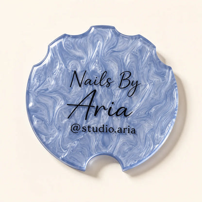 Custom Acrylic Nailfie Disc Personalized Logo Text Nail Photo Prop For Nail Technician Salon Manicure Art Shooting Display Plate