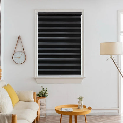 Cordless Zebra Blinds for Windows Shade Spring Shutter Day and Night Roller Blinds Window Custom Curtains for Living Room