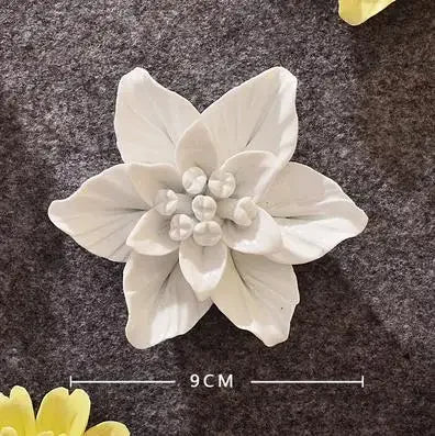 1pcs Home Decoration Living culture ceramic flower 3D wall decoration handicraft living room bedroom wall TV hanging behind wall