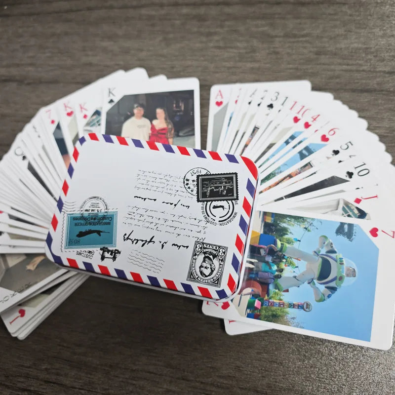 Custom Photo Playing Cards Personalized Pet Dog Cat Picture Poker Deck Anniversary Wedding Couple Family Friends Memorial Gift
