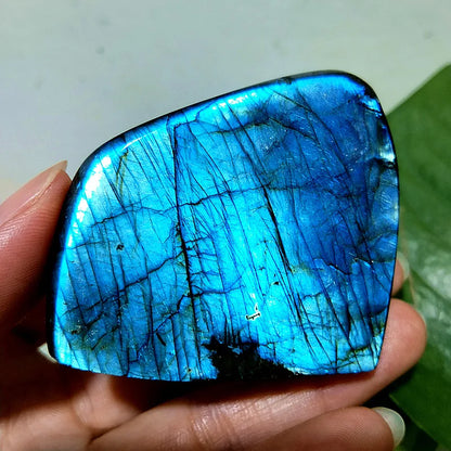 Small  Natural Stone Blue Labradorite Crystal Freeform Witchcraft Meditation Energy Feng Shui Crystal Room Decor