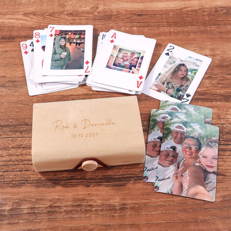 Custom Photo Playing Cards Personalized Pet Dog Cat Picture Poker Deck Anniversary Wedding Couple Family Friends Memorial Gift