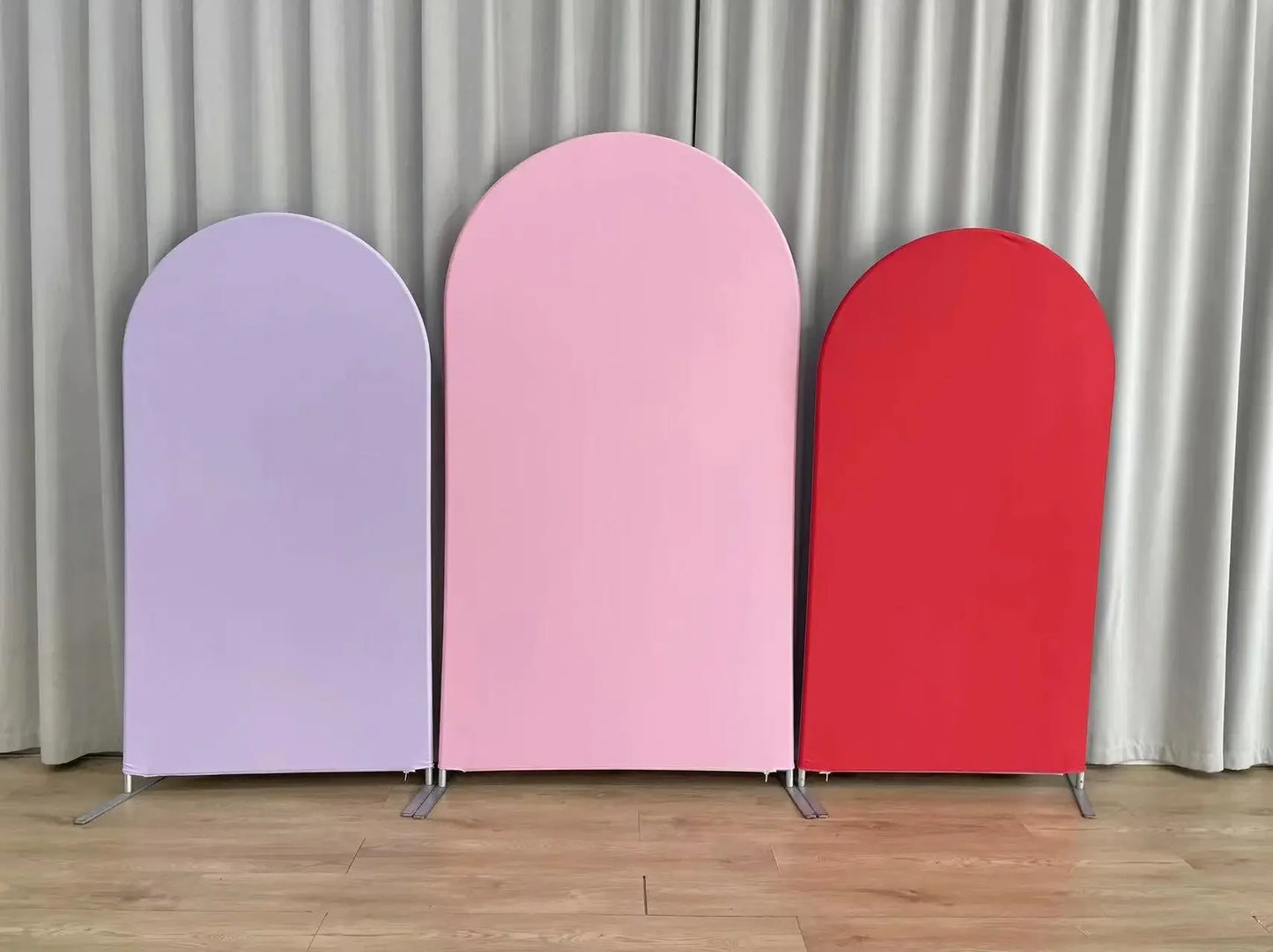 Pink Kpop Demon Hunters Arch Backdrop Cover Spandex Fabric for Girl Birthday Party Photo Booth Studio Decoration Supplies