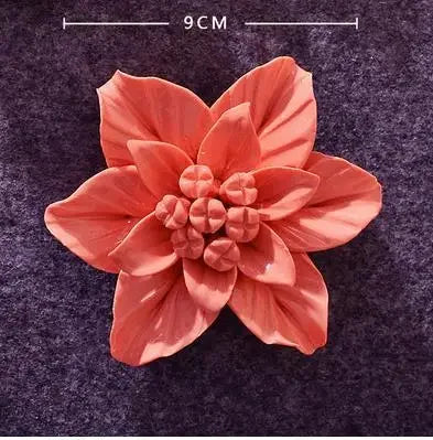 1pcs Home Decoration Living culture ceramic flower 3D wall decoration handicraft living room bedroom wall TV hanging behind wall