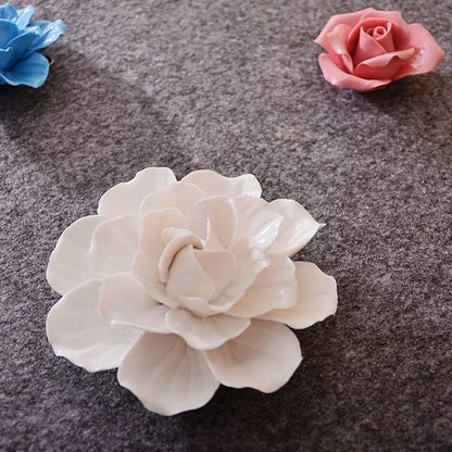 1pcs Home Decoration Living culture ceramic flower 3D wall decoration handicraft living room bedroom wall TV hanging behind wall
