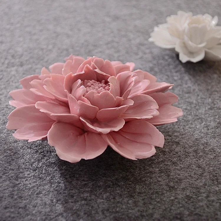 1pcs Home Decoration Living culture ceramic flower 3D wall decoration handicraft living room bedroom wall TV hanging behind wall