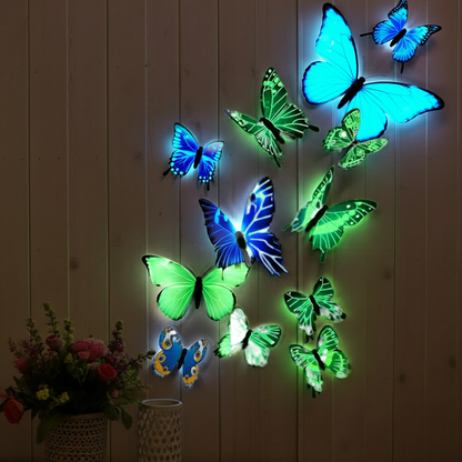 3D Luminous Butterfly Creative Wall Sticker for Home Decorations DIY Gift